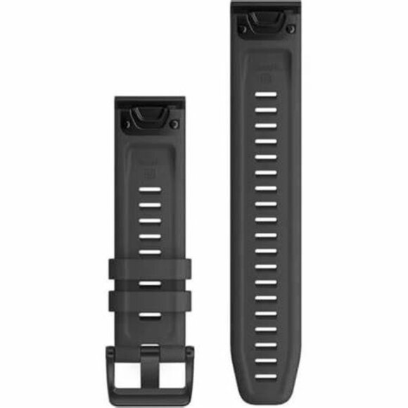 NWOB auth Garmin QuickFit 22 Watch Quick Fit Slate grey silicon black metal - Picture 1 of 8